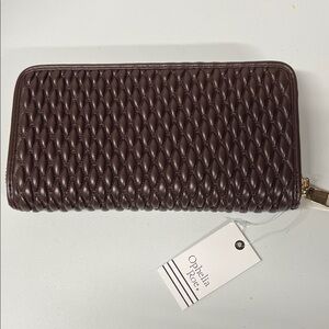 Brown Quilted Women's Wallet